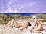 Sunbathing in the Dunes by Paul Gustave Fischer